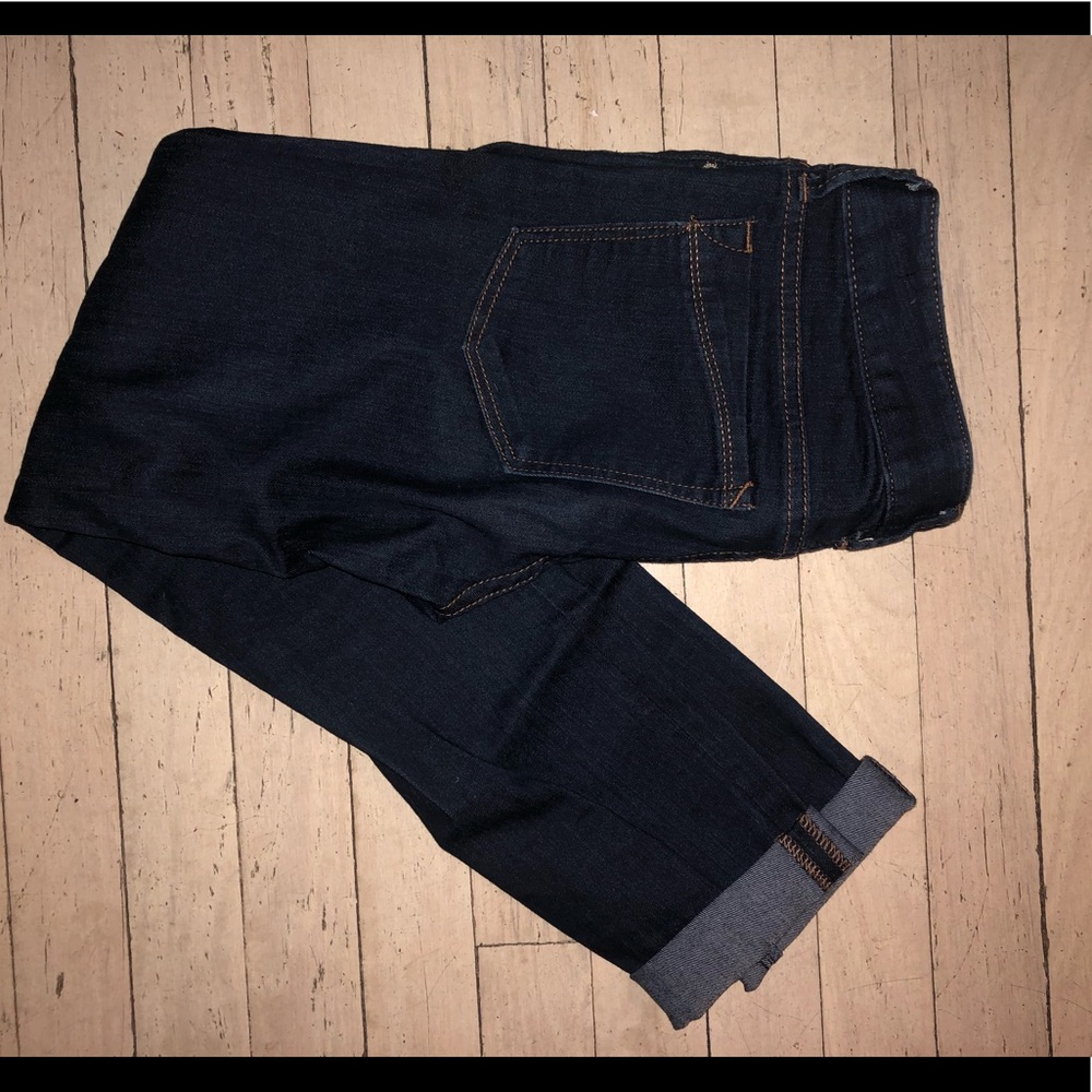 Dark wash blue jeans